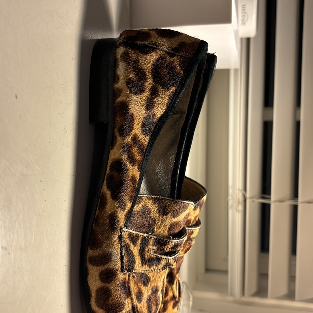 Marc Fisher leopard print calf hair loafers - Picture 5 of 7